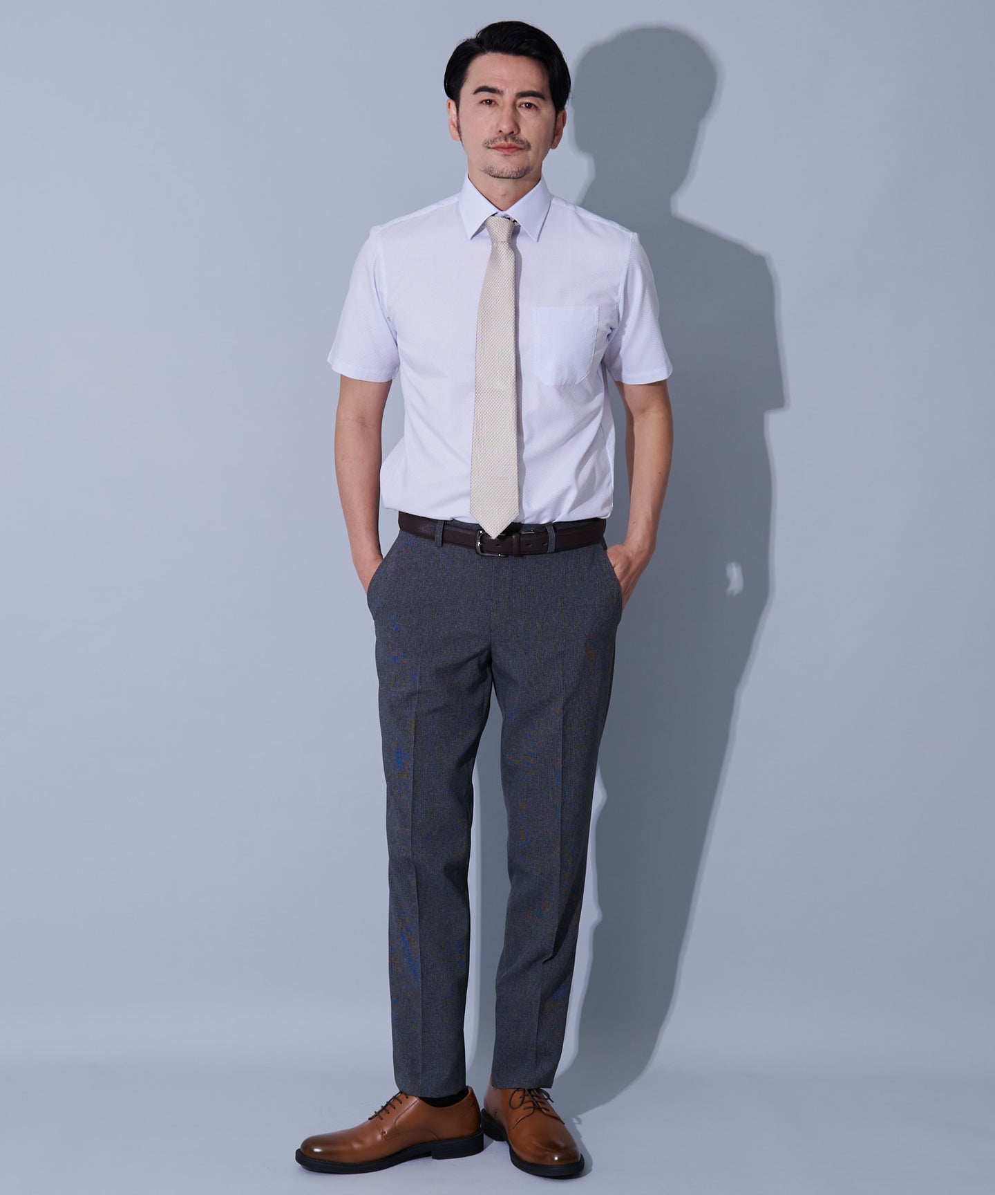 HIROKO KOSHINO シルク小紋柄イエローネクタイ